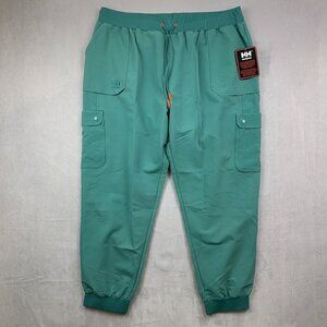 Helly Hansen Workwear Mens Pants 3XL Green Ripstop Cargo Jogger Scrub Medical